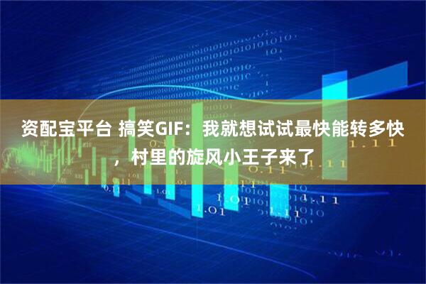 资配宝平台 搞笑GIF：我就想试试最快能转多快，村里的旋风小王子来了